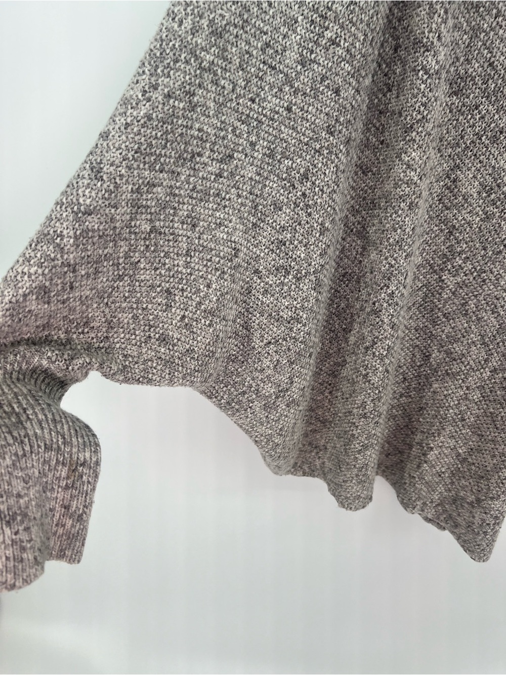 Lou & Grey Relaxed V-Neck Sweater Poncho in Heather Gray M Medium - Picture 6 of 10